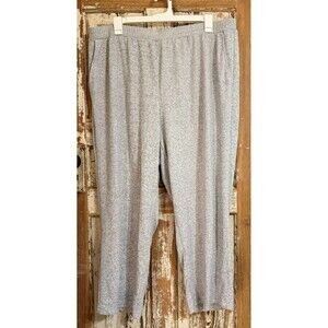 Alfred Dunner Simply Cozy Classic Fit Fleece Pant - Gray - 3X Proportioned Short